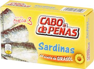 Sardinen in Sonnenblumenöl - Sardinas en aceite Girasol - Cabo de Peñas - Spanien