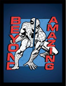 Spider-Man - Gerahmtes Poster "Beyond Amazing 4" PM8612 (40 cm x 30 cm) (Blau/Weiß/Rot)