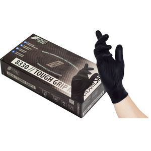 NITRAS® unisex Einmalhandschuhe TOUGH GRIP N schwarz Größe M 50 St.