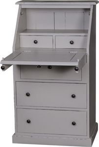 Casa Padrino Landhausstil Sekretär mit 5 Schubladen 65 x 45 x H. 110 cm - Möbel im Landhausstil, Farbe:grau