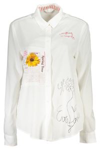 DESIGUAL Hemd Damen Textil Weiß SF18761 - Größe: XL