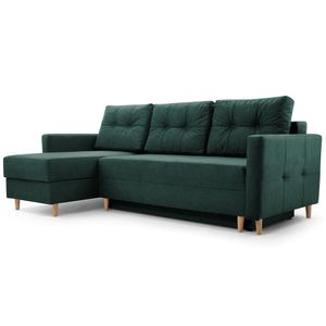 Ecksofa Sofa Couch DL-Klapp-System Schlaffunktion Bettkasten Vena 4 (Metro) Ausführung: LINKS