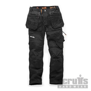 Scruffs T55272 Pantalón para mujer de bolsillos con funda Trade Flex, color negro
