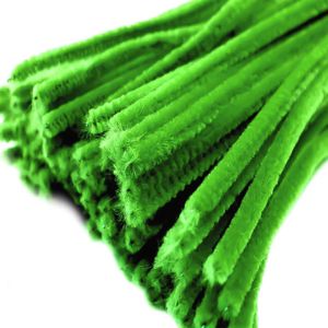 Pfeifenreiniger 20er Chenille-Draht 6mm, Länge 30cm, 28 Farben wählbar, Farbe:grün