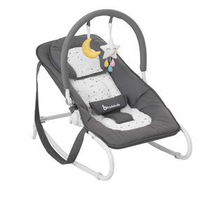 Badabulle Babywippe Easy Moonlight - mit integrierter Kopfstütze, 5-fach verstellbarer Rückenlehne, Spielbogen - B012012