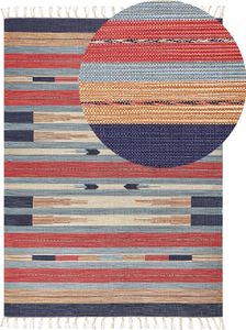 BELIANI Kelim-Teppich Mehrfarbig Baumwolle 200 x 300 cm mit Fransen Geometrischem Muster Handgewebt Zweiseitig Modern Boho Wohnzimmer Schlafzimmer