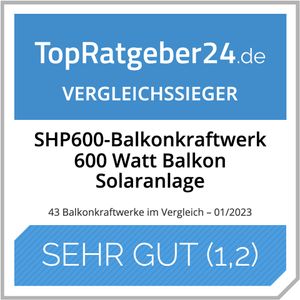 SHP600-Balkonkraftwerk® - Balkon-Solaranlage 600Watt