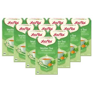 10xYOGI TEA Weißer Tee Aloe Vera | 10 x 30,6g