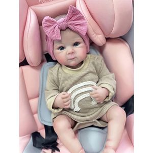 18 Zoll Bettie Reborn Baby Neugeborenenpuppe, lebensecht, weicher Ganzkörper, Babyschichtenmalerei, 3D-Haut mit handgezeichneten Haaren