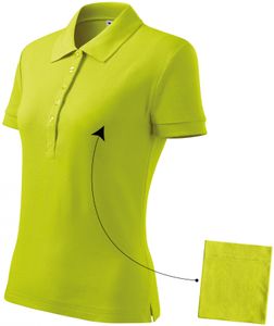 Damen einfaches Poloshirt - Farbe: lindgrün - Größe: XL