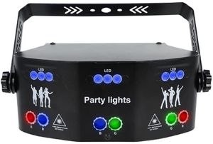 Laserlicht 15 Eye Strobe Light LED RGB Blitzlampe DMX Laserprojektor Discokugel Bühnenlicht Lichteffekt +Fernbedienung Bühnenbeleuchtung DJ Partylicht Lampe