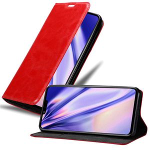 Cadorabo Hülle für LG G8S Schutz Hülle in Rot Handyhülle Etui Case Cover Magnetverschluss