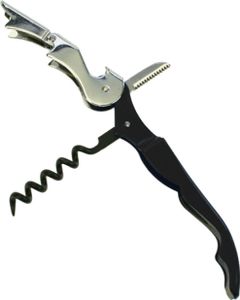 Kellnermesser 3in1 Korkenzieher Messer Flaschenöffner Weinöffner Kapselschneider Schwarz Kellnermesser 3in1 Korkenzieher Messer Flaschenöffner Weinöffner Kapselschneider Schwarz