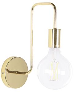 BELIANI Wandleuchte Gold mit 32 cm Höhe Lampe aus Metall Wohnzimmer Schlafzimmer Küche Flur Moderne Deckenleuchte Modernes Design