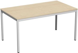 Konferenztisch, gerade, verschiedene Größen und Farben, Farbe Nachbildung Ahorn, Größe Tischplatte:140 x 80 cm