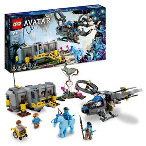 LEGO 75573 Avatar Schwebende Berge: Site 26 und RDA Samson, baubares Helikopter-Spielzeug für Kinder mit Schreckenspferd-Tierfigur und 5 Minifiguren