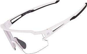 ROCKBROS Fahrradbrille Sonnenbrille Photochromatisch Brille für Outdoor Radfahren weiß