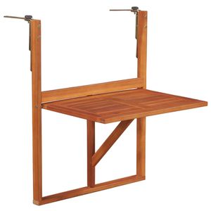 vidaXL Závesný balkónový stôl 64,5x44x80 cm Masívne drevo Akácia