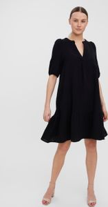 VERO MODA Blusen Kleid Midi Halbarm Tunika Dress Knielang Gerippt VMNATALI Größe: XS