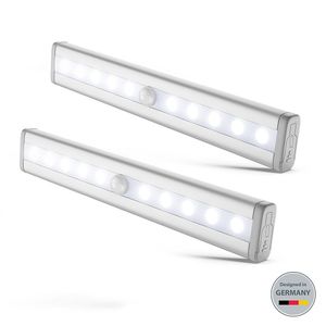 2x LED osvetlenie skrinky nočné svetlo pod skrinku svetelný detektor pohybu kuchynská súprava