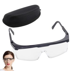 Schutzbrille für Brillenträger mit verstellbaren Bügeln Arbeitsschutzbrille schwarz Schutzbrillen für Labor in Universalgröße Sicherheitsbrille zertif