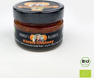 120g Kürbis Chutney Orientalisch zum Dippen & Verfeinern mit frischen Zutaten, herzhaft, würzig, leicht süß von SANUUS