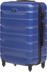 OCHNIK Koffer WALAB-0067 - Hartschalenkoffer Trolley mit 360° Rollen - Reisekoffer mit Zahlenschloss (Blau, Größe M - 66×43×26 cm)