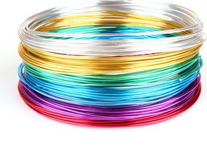 Schmuckdraht Set Basic 6 Farben auf Rollen (je 5m) - Aluminium Basteldraht Ø 1 mm