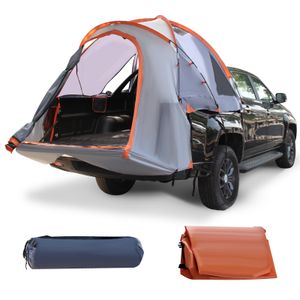 COSTWAY LKW-Zelt 2 Personen LKW-Bett-Zelt Campingzelt mit Tragetasche für Camping, Wandern, Outdoor, orange und Silber 265x178x100cm