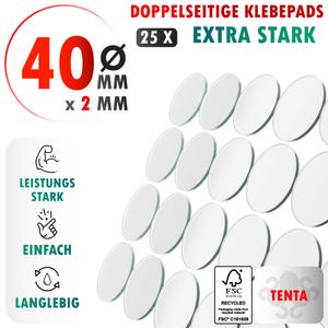 Doppelseitige Klebepads 40mm x 2mm