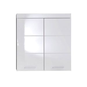 trendteam Badschrank Amanda Weiß Melamin/Weiß Hochglanz Tiefzieh 73 x 77 x 23 cm