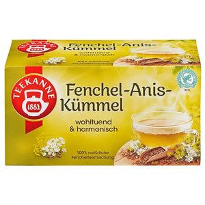 Teekanne Fenchel-Anis-Kümmeltee 60g, 20 Beutel Aromatischer Tee Natürlish Kräutertee 1 Packung