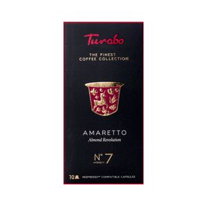 Kávové kapsuly, TURABO, Amaretto, 10 kapsúl kompatibilných s Nespresso, 54 g