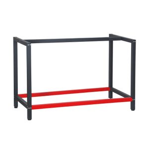 Rám pracovního stolu Wiltec 125 x 57 x 81 cm z oceli, rám pracovního stolu v antracitově červené barvě, rám stolu max. 200 kg jako pracovní stůl, pracovní stůl a příborník