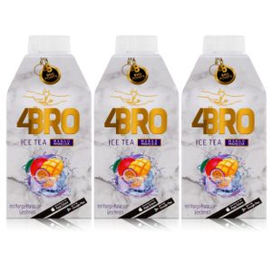 4BRO Ice Tea Eistee Mango Maracuja 500ml - Erfrischungsgetränk (3er Pack)