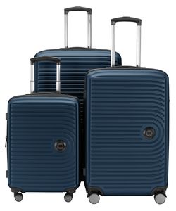 HAUPTSTADTKOFFER - Střední - Sada kufrů 3 Trolley Hard Shell, TSA, XXL rozšíření, 4 kolečka (S, M a L), tmavě modrá