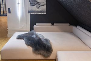 Lammfell Grau XXL – 120-130x65 cm - Echtes Schaffell, Natürliche Teppich für Wohnzimmer, Flauschiges Deko-Fell für Schlafzimmer