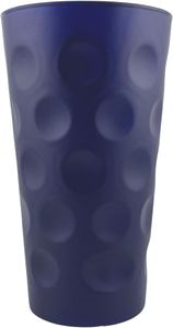 Blau Matt Farbiges Dubbeglas 0,5 L - Bunte Dubbegläser aus der Pfalz für Weinschorle, Schorleglas, Weinglas
