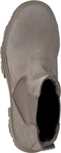 MARCO TOZZI Damen Stiefelette Chelsea Boot Leder Plateau Blockabsatz 2-25403-29, Größe:39 EU, Farbe:Beige