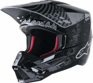 Alpinestars S-M5 Solar Flare Helmet Black/Gray/Gold Glossy XL Kask