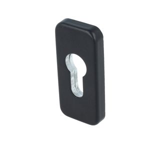 Schlüsselrosette Profilzylinderrosette Schwarz RAL9005 Schieb- Schutzrosette