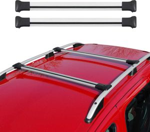 Bagażnik dachowy do Skoda Yeti 2009-2017 Bagażnik relingowy aluminiowy srebrny 2x