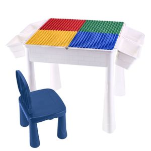 Bau- und Spieltisch Sascha inklusive Stuhl - Kreativer Spielspaß für Kinder - Wasserspieltisch - Maltisch 50 x 50 x 50 cm