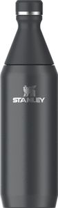 Stanley All Day Slim Trinkflasche Edelstahl 0.6L - Thermosflasche Kühlt 6 Stunden - 11 Stunden Eisgekühlt - BPA-Frei - Auslaufsichere Wasserflasche - Spülmaschinenfest - Black