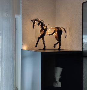 Pferd Metall Statue, Stehendes Pferd Statue, Geschenk für Reiter, Metall Pferd SkulpturNachbildung für Desktop, Büro, Indoor