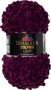 Himalaya Dolphin LOOP Puffy samt lockigen geschwollenen Stricken Wolle 100 gr 112-16  | Lila