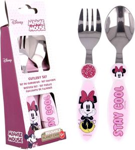Stor 2-teiliges Besteckset aus Metall Minnie Stay COOL, Edelstahl, Einfarbig, Estándar Stor 2-teiliges Besteckset aus Metall Minnie Stay COOL, Edelstahl, Einfarbig, Estándar