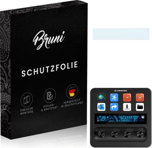 Bruni Basics-Clear 2x Schutzfolie kompatibel mit Elgato Stream Deck Plus Folie