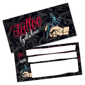 itenga Geschenkgutschein Tattoo (Motiv 2), Postkarte zum Ausfüllen