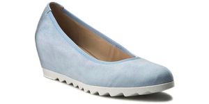 GABOR Damen Ballerinas aus blauem Leder 40